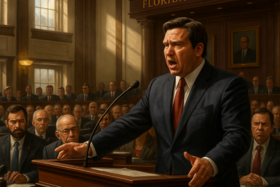 Man speaking at Florida Legislature podium