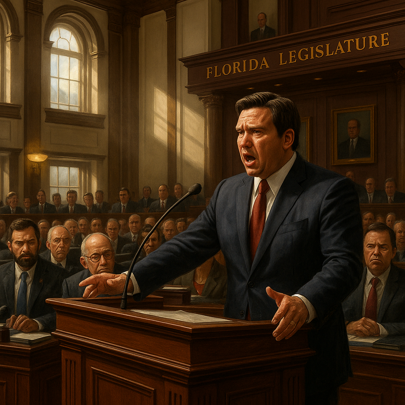 Man speaking at Florida Legislature podium